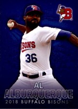 2018 Buffalo Bisons Choice 1 Al Alburquerque Dominican Republic DR Baseball Card