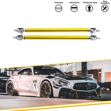 Set Front Bumper Lip Splitter Strut Rod Tie Support Bar Spoiler 6''-9'' For Benz