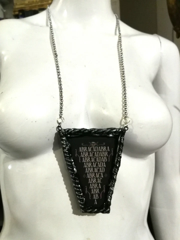 Abracadabra Joyería Talismán Colgante Collar Fórmula Mágica Amuleto Judío Hebreo Foto 3 de 4