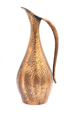 AT Artigiani Trentini Trento Kupfer Henkelvase Krug Kanne Made in Italy H 35 cm