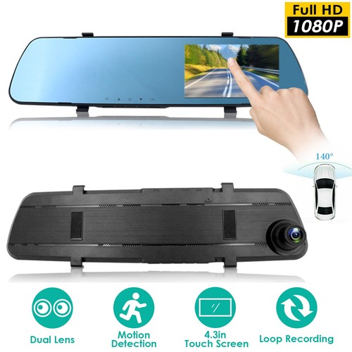 4.3" Touch Screen 1080P Car DVR Dual Dash Cam Camera Front Rear Video Recorder - Picture 3 of 16
