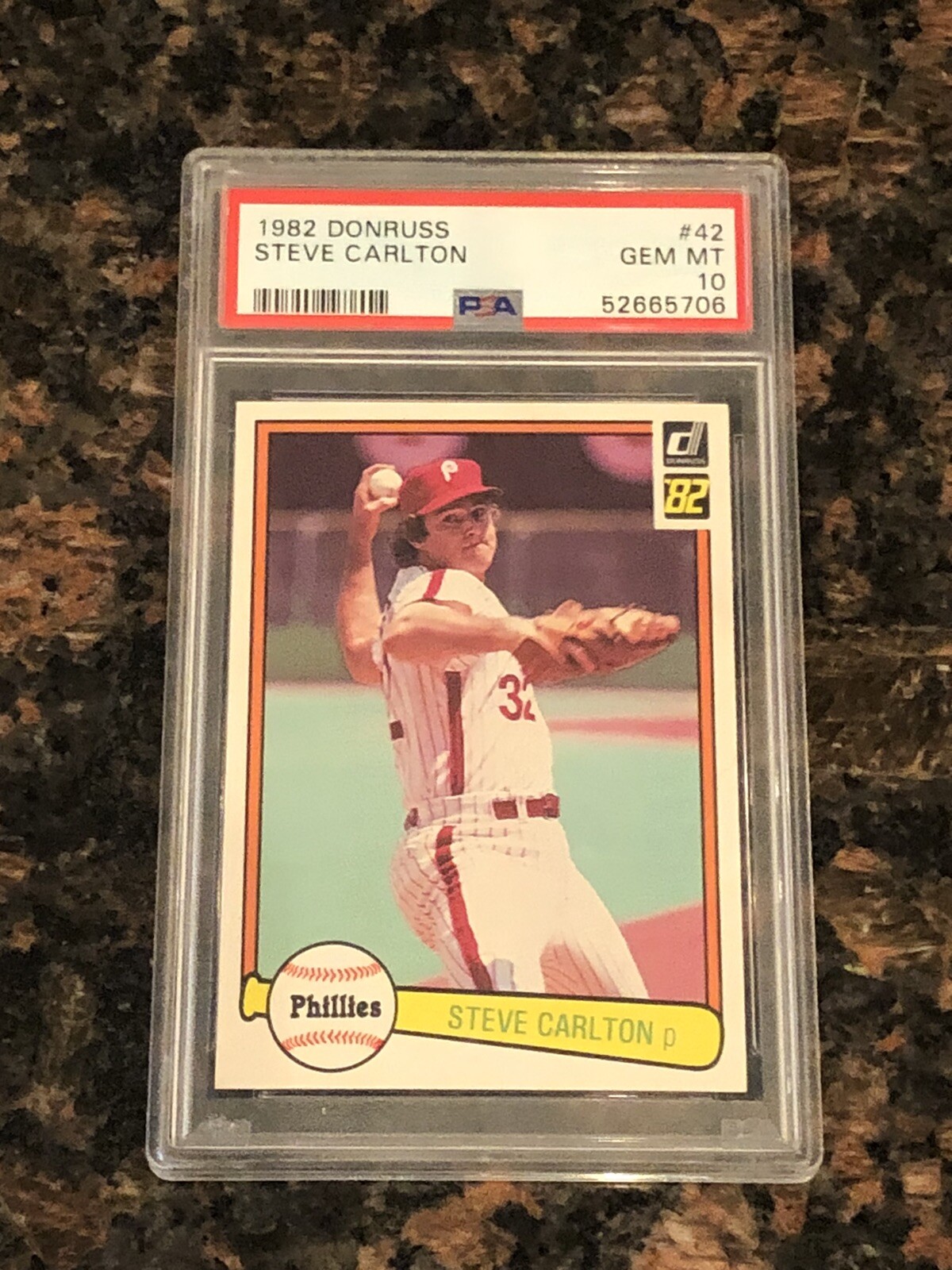 1982 Donruss Steve Carlton #42 Baseball Card PSA 10