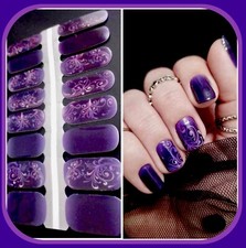 Color Nail Polish Strips, 16ct. CUSTOM COLABERATION Purple Delight