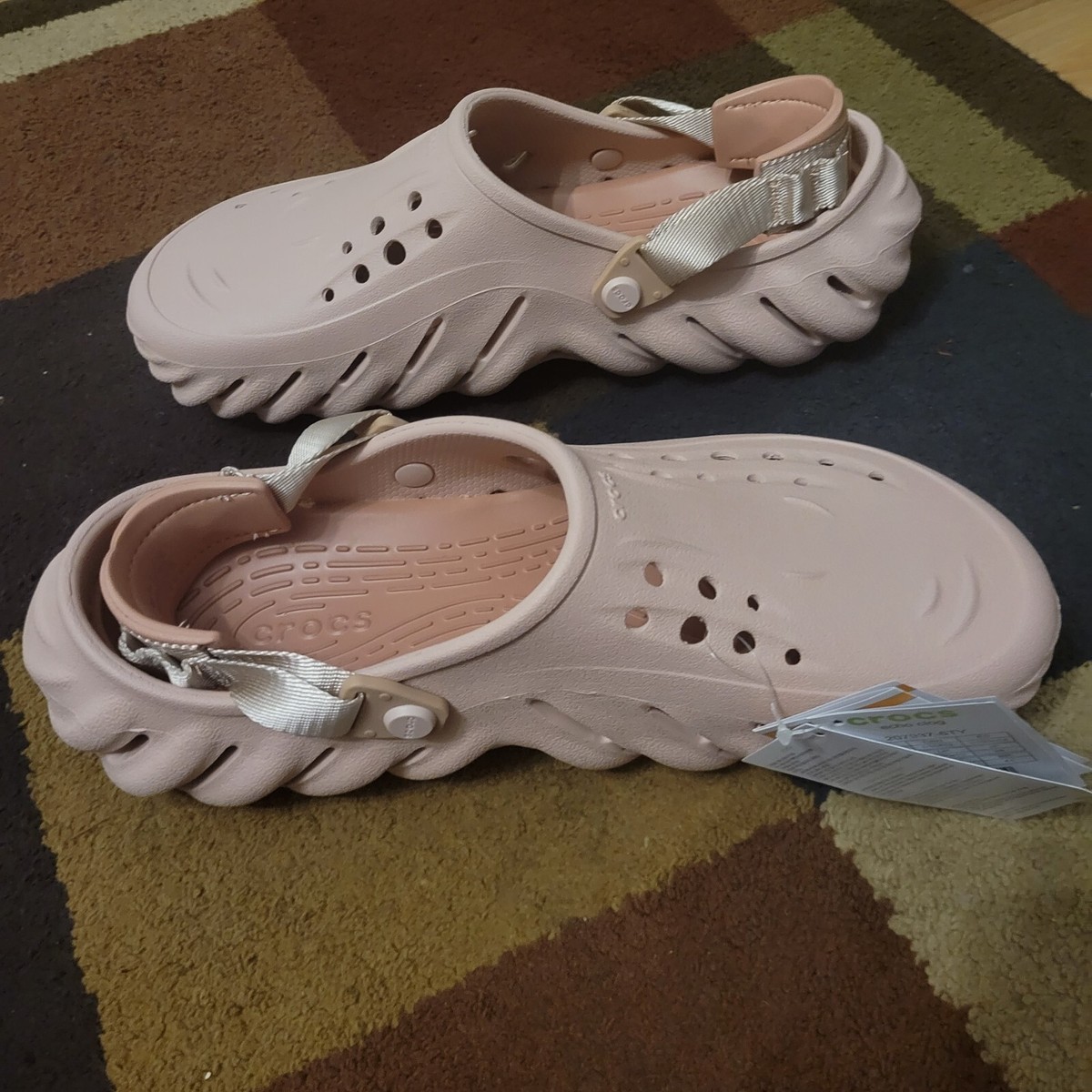 NEW Crocs Echo Clog Pink Clay Shoes Size Men
