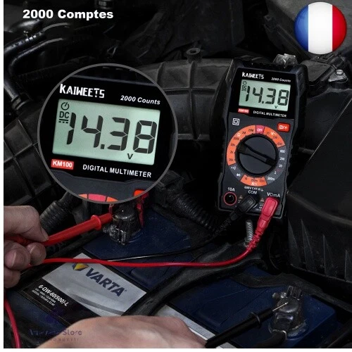 Multimètre Numérique KAIWEETS, Multimètre Digital, Voltmètre Multifonctions 200 - Photo 4/13