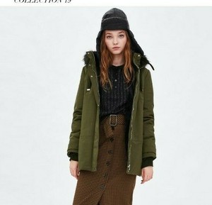 water resistant quilted parka zara