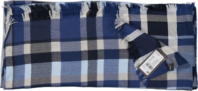 NEU! LERROS Herren Schal, blau (Colour 417), Gr. OneSize