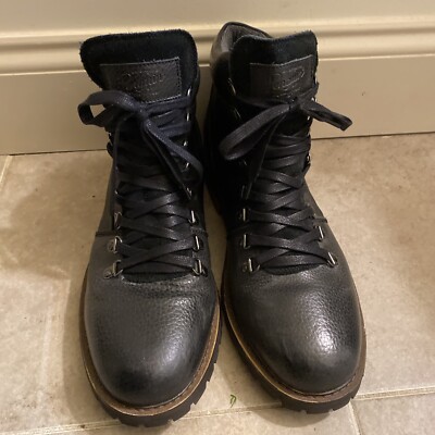 Penguin black leather boots High Tops Lace Up Size 10 | eBay display picture 2