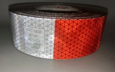 Oralite DOT Red/White(6/6) Conspicuity Tape