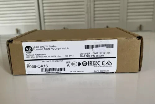 New Allen-Bradley 5069-OA16 SER A Compact 5000 AC Output Module PLC AB 5069OA16 - Picture 1 of 3
