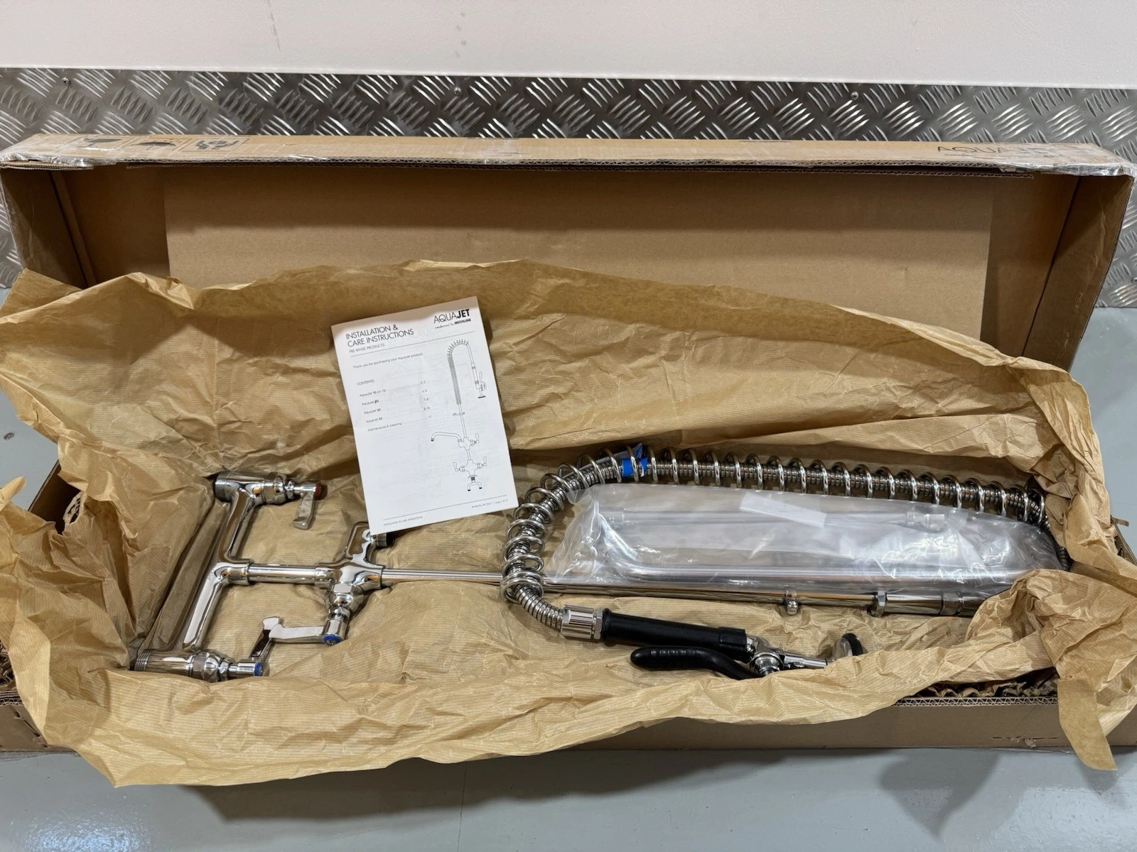 Mechline Aquajet AJPR30-ST-BF3-S Deck Mounted Pre-Rinse Spray Arm Brand New 4