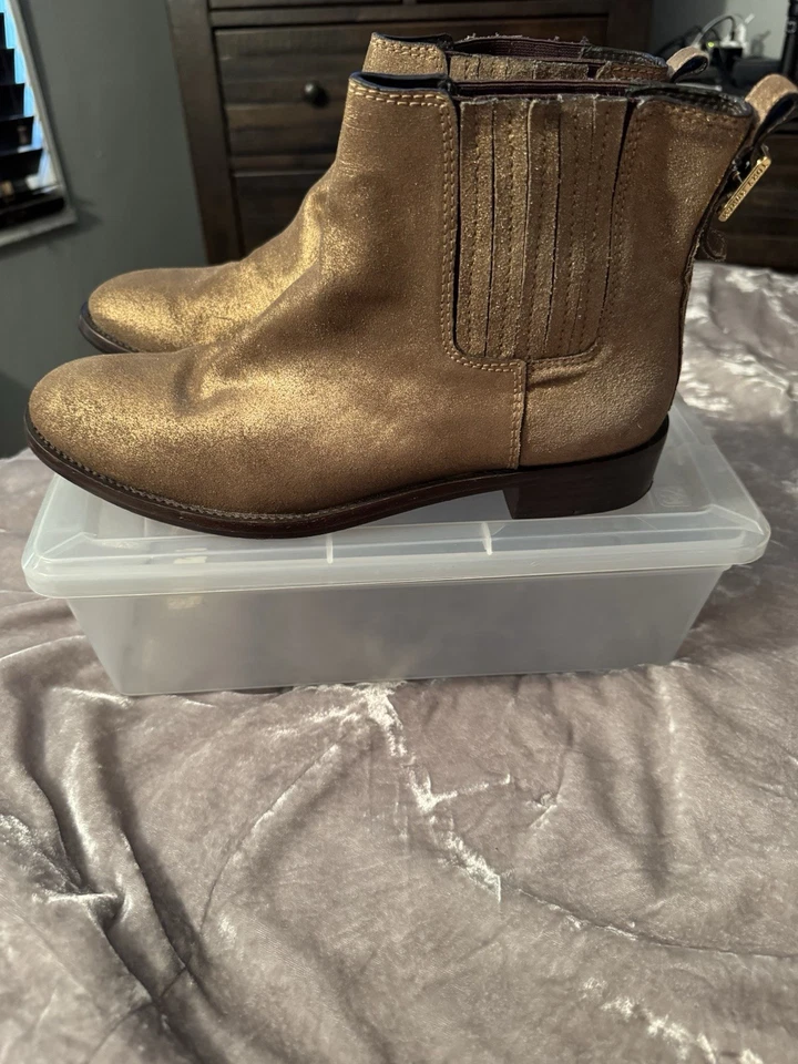 Botín Chelsea Tory Burch Wade en dorado metálico talla 10 1/2 M Foto 3 de 4