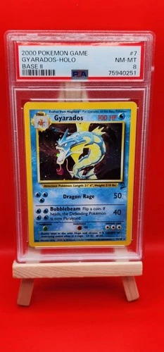 Gyarados 7/130 [US SELLER] Pokémon TCG Base Set 2 Holo Rare PSA 8