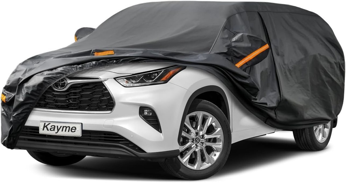 SEAZEN 6 Layers Car Cover Waterproof All Weather, Outdoor Car Covers - View #3