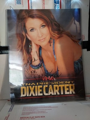 Tna President Dixie Carter Autographed Poster In Protector 16'' X 20'' 