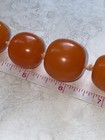 Antique Butterscotch Egg Yolk Bakelite Swirl Round Graduated Bead Necklace 35”  — photo 9