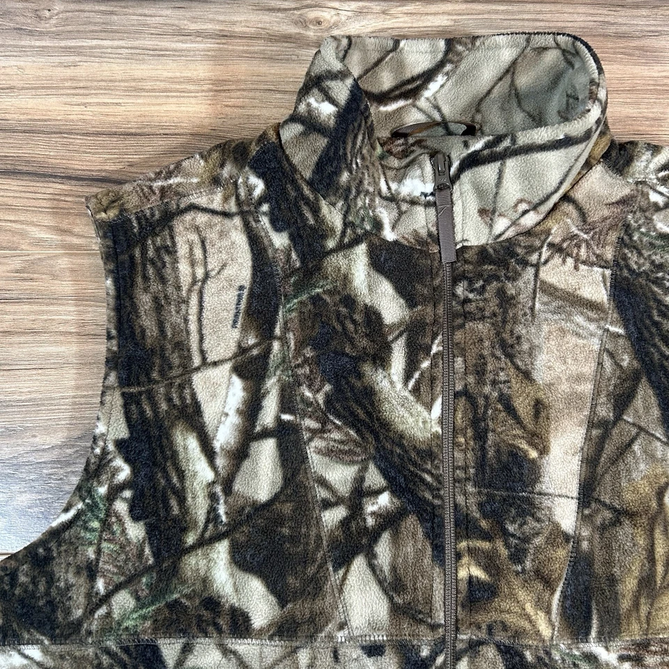 Cabela's Mens Large |Camo| Fleece Windproof Windshear Lined Hunting Vest - Image 2 of 4