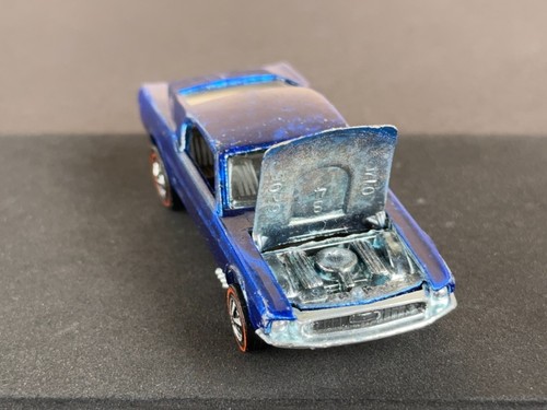 Vintage Hot Wheels Redline 1968 DEEP BLUE Custom Mustang US - KILLER COLOR! - Picture 7 of 9