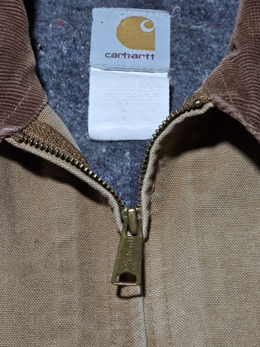 Vintage 90s Carhartt J01 BRN SZ 52 XL Tan Brown Detroit Blanket Lined Jacket USA by Carhartt, Size 52, $120 - Photo 11