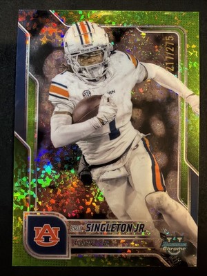 2025 Bowman Chrome U Eric Singleton Jr. Lime Green Speckle Refractor /275