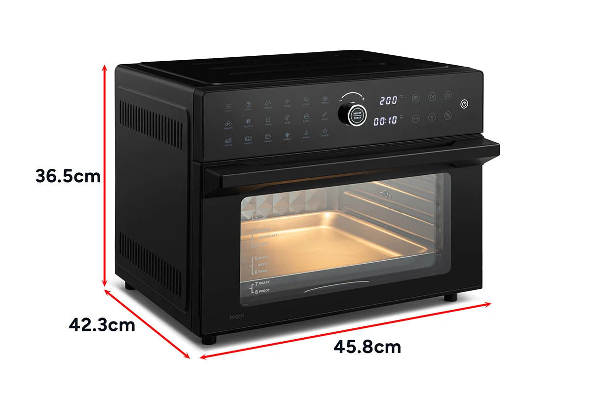 Kogan 30L XXXL Digital Air Fryer Oven, Black — image 12