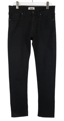 Acne Mod Chash Herrenjeans W31/L32 Schwarz Reißverschluss Fly Stretch Slim Fit