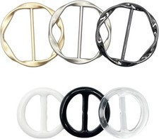 6 PCS Scarf Ring and Slides for Scarves T Shirt Tie Clips Women Shirt...