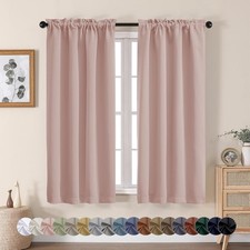 Blush Blackout Curtains Bedroom 63 Inch Length 2 Panels Set Nursery