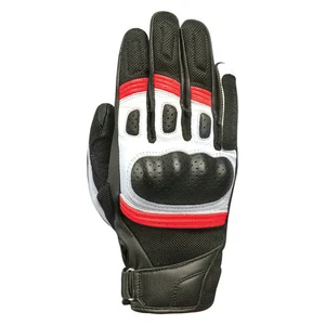 Oxford RP-6S Motorcycle Motorbike Leather Gloves Black / Red / White
