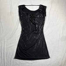Necessary Objects Shiny Mini Dress Small Made In USA Y2K Style Aesthetic