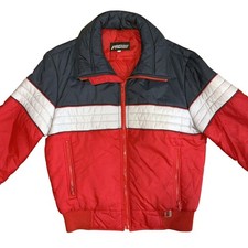 Vintage 70s 80s PRO Puffer Jacket Mens SIZE M Colorblock Retro Ski