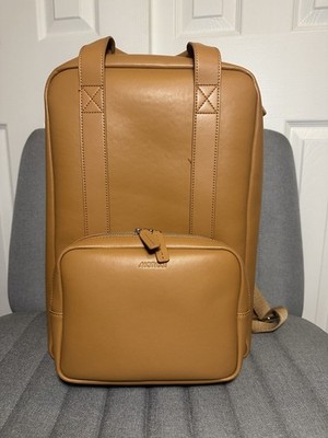 Monos Metro Vegan Leather Backpack Saddle Tan