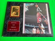 Vintage 90’s NBA Michael Jordan Plaque Picture & Card Display 