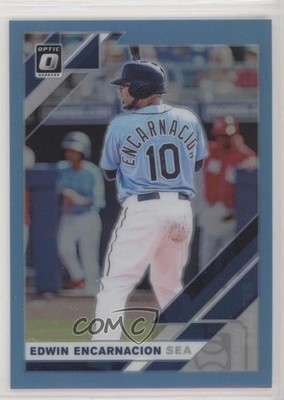 2019 Panini Donruss Optic Carolina Blue Prizm 4/50 Edwin Encarnacion #189 6fs