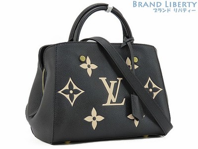Louis Vuitton Bicolor Monogram Empreinte Montaigne BB Handbag Black 2WAY M45778