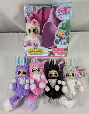 FUR BABIES WORLD LOT- Dream Stars Sleepy Pod/Sasu  + 4 extra Finger Puppets NEW