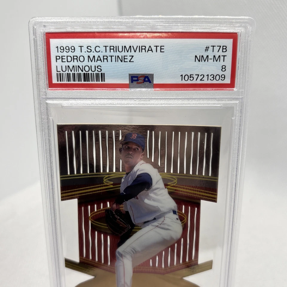 1999 Topps Stadium Club Triumvirate Pedro Martinez #T7B Luminous PSA 8 NM-MT - Image 2 of 4