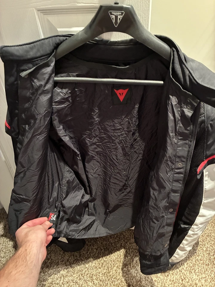 Chaqueta de motocicleta Dainese Air Frame D1 Tex Motocross negra blanca roja armadura 54 Foto 4 de 4