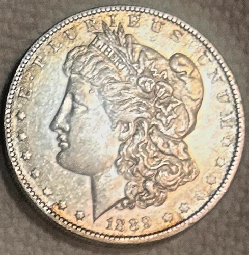 1889 O Morgan high luster AU coin, nice bright, no shipping Sigma tested genuine