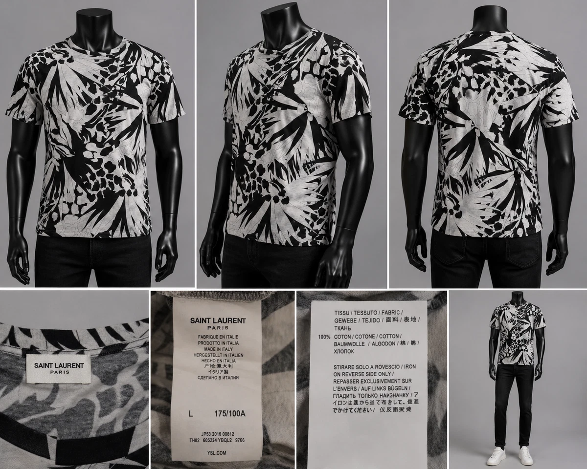 Saint Laurent Striped T-Shirts for Men for sale | eBay
