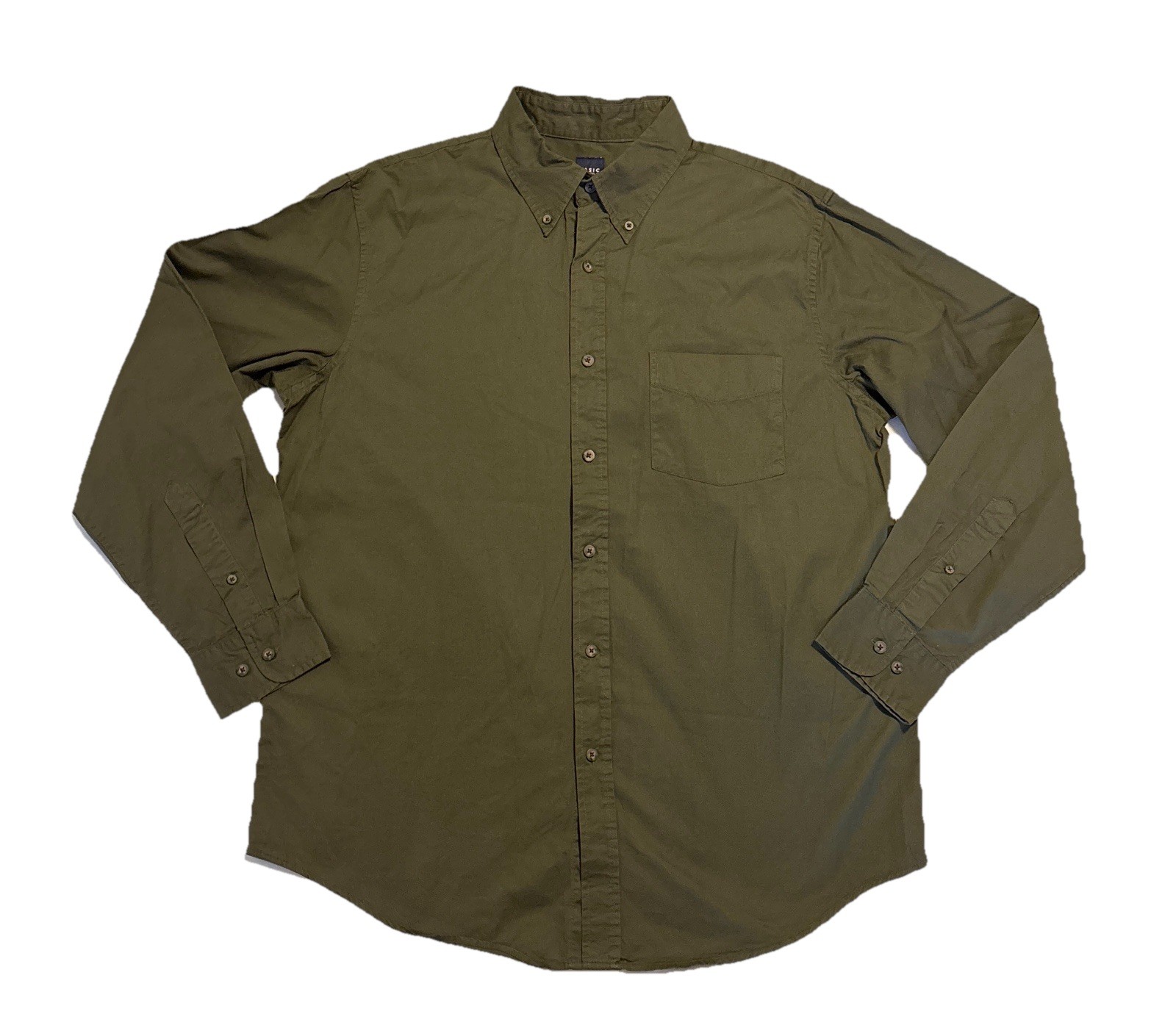 VTG NWT Basic Editions Button Down Shirt Men's L … - image 1