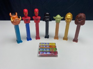 Set: 7x PEZ Spender Star Wars Spiderman uvm. TOP