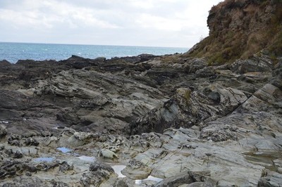 Photo 6x4 Schists, Sharpers Head East Prawle  c2016