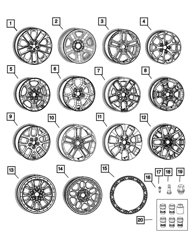 Genuine Mopar Aluminum Wheel 68640198AA