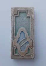 Small Claycraft Tile with Shield - Light Blue...