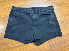 Women  s Old Navy Distressed Boyfriend Short Black Size 8