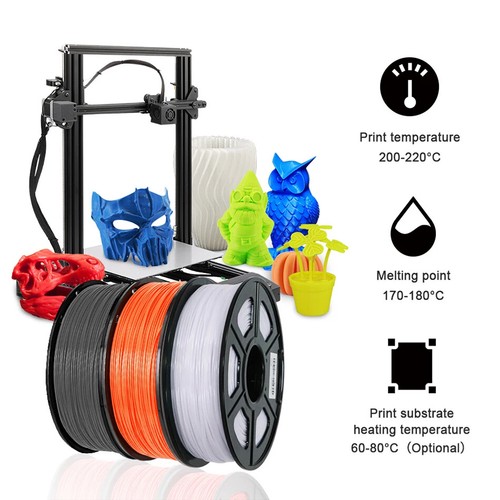 PLA Plus PETG PLA Filaments 3D Filament 10 Rolls 1KG/roll 1.75mm 100% Filament - 第 5/29 張圖片