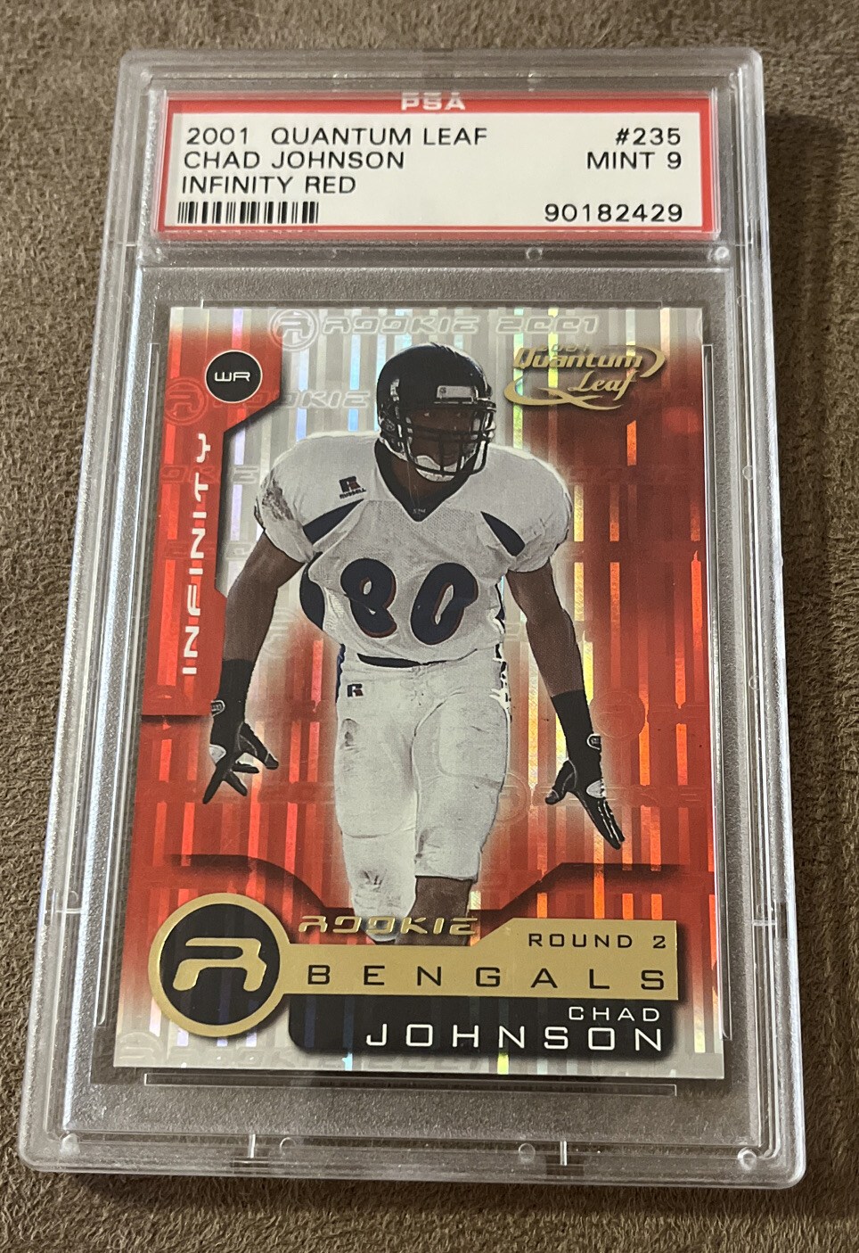 Chad Johnson Quantum Leaf #235 Infinity Red