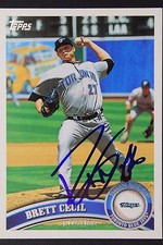 Toronto Blue Jays Brett Cecil Signed 2011 Topps Autograph Card #444 TOUGH 106