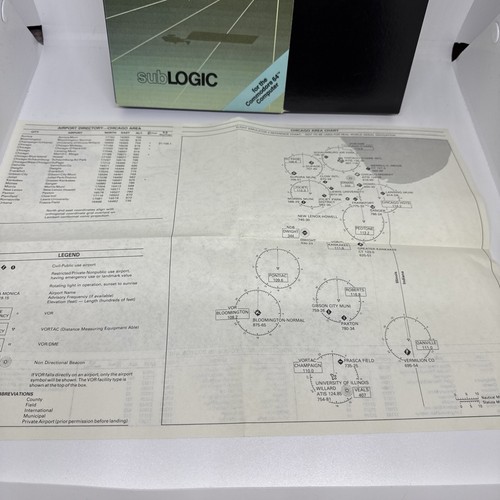 Vintage Flight Simulator II Computer Game Commodore 64 1983 SubLogic - Picture 11 of 19